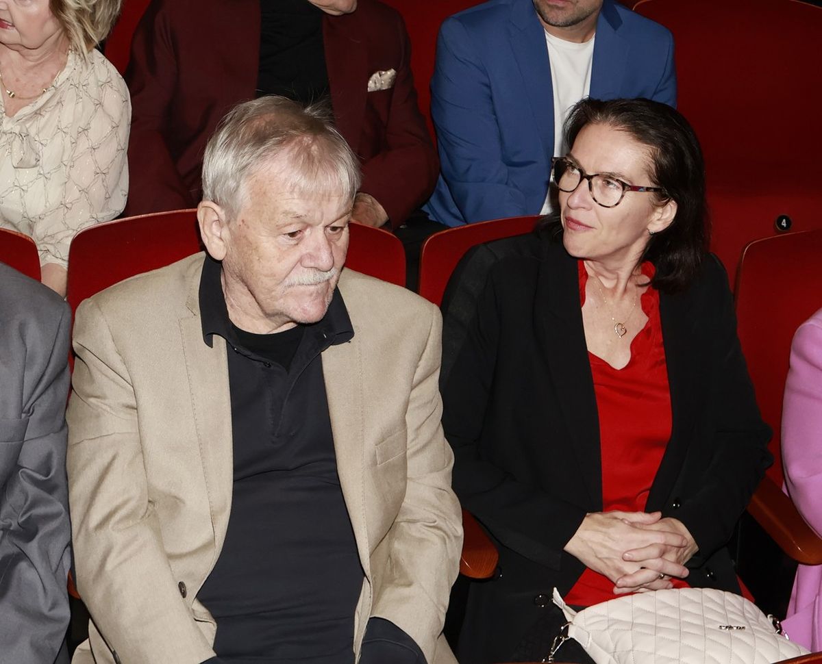 Karel Šíp s manželkou na předávání cen Mistr zábavního umění