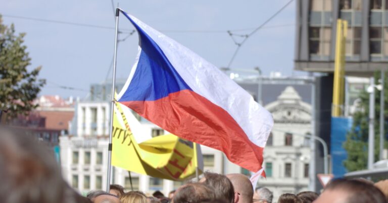 Fotografie české vlajky