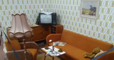 Fotografie retro obývacího pokoje