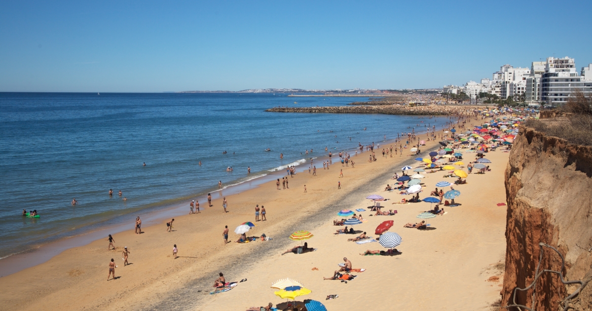 Fotografie pláže v portugalském Algarve