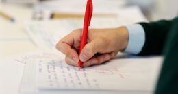 Fotografie písemného testu