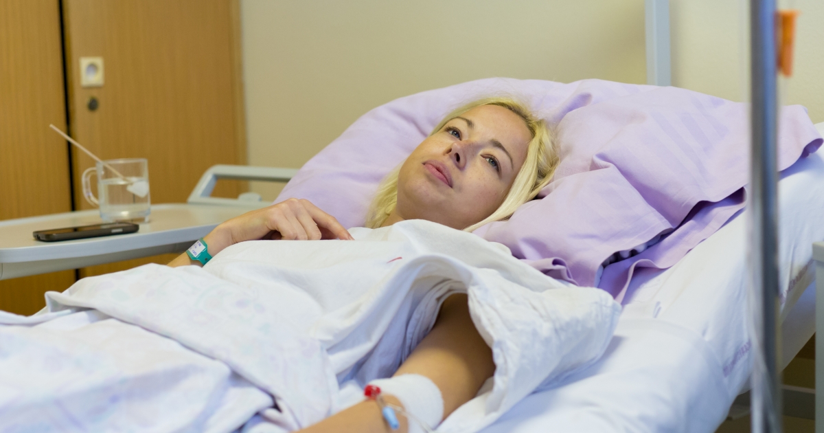 Fotografie nemocné ženy