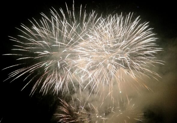 Fotografie novoročního ohňostroje