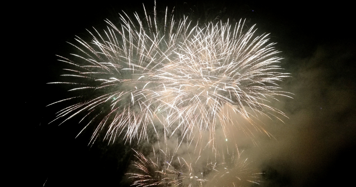 Fotografie novoročního ohňostroje