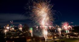 Fotografie rachejtlí na Silvestra