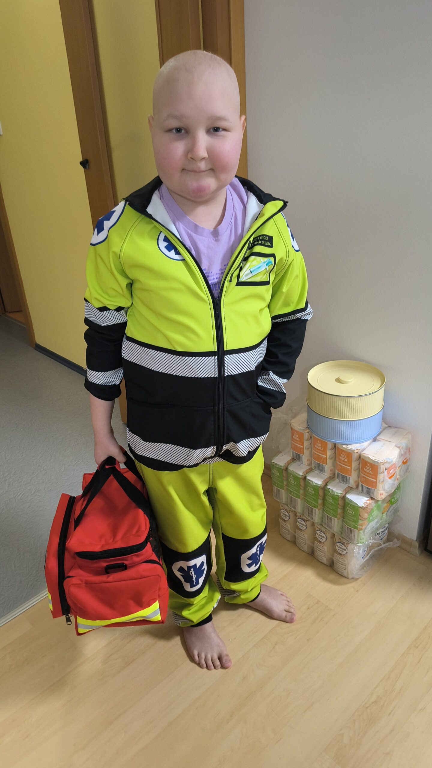 Fotografie Ondry v jeho oblíbeném záchranářském obleku