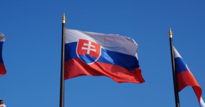 Fotografie slovenské vlajky