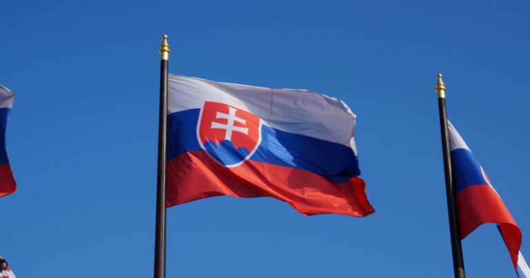 Fotografie slovenské vlajky
