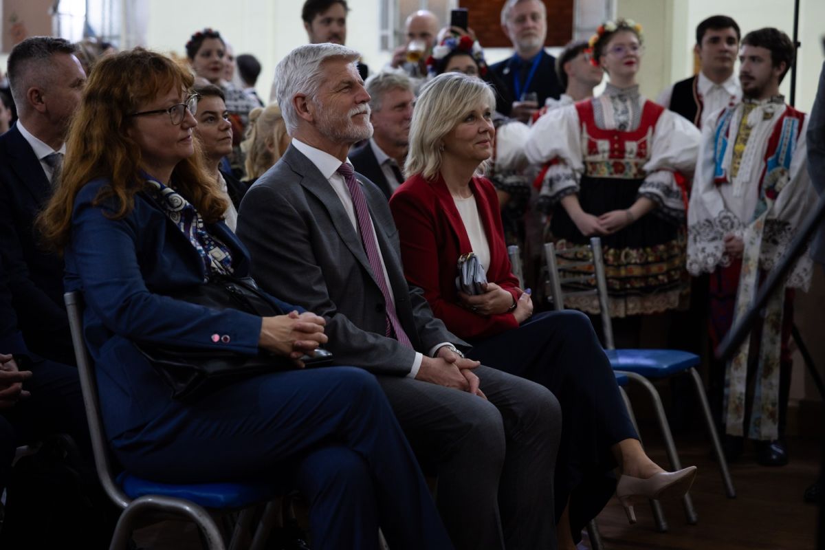 Petr Pavel a Eva Pavlová při oficiální návštěvě Argentiny