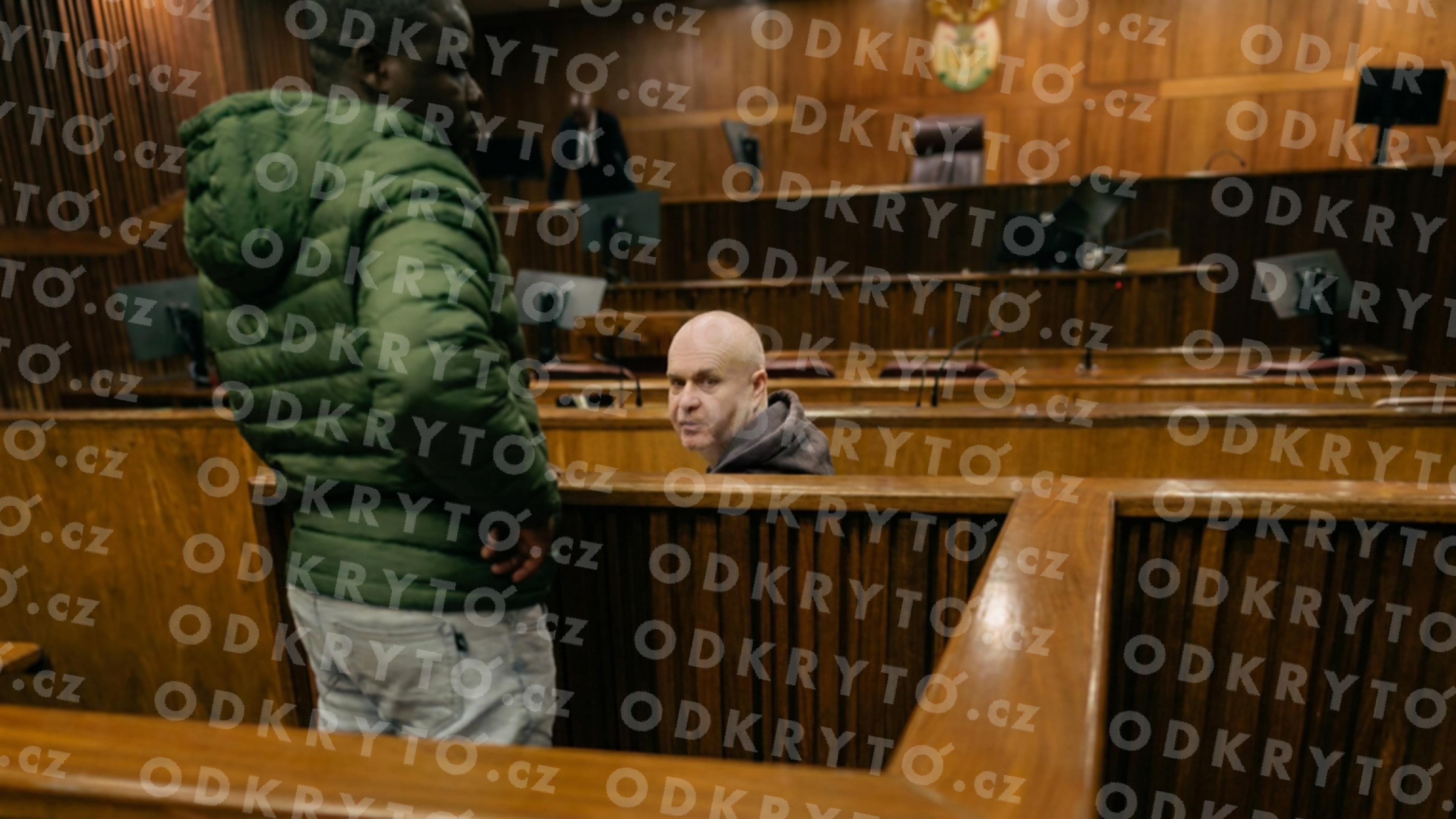Fotografie Radovana Krejčíře u soudu v Jihoafrické republice